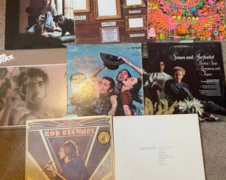 Vinyl vtg: Carole King, Cream, Rod Stewart, The Mamas & the Papas, James Taylor, Jim Croce, Emerson Lake & Palmer