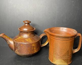 Vtg MCM Iron Mountain Stoneware in the "Roan Mountain" pattern