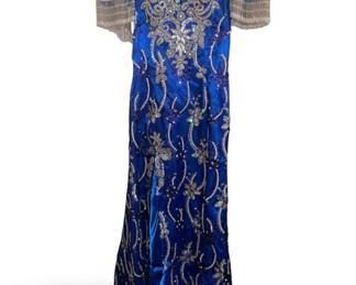 Ornate rhinestone beaded formal gown 