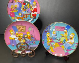 The Simpsons collectors plates, The Franklin Mint vtg