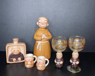 Vintage Lefton & Goebel Friar Tuck monks
