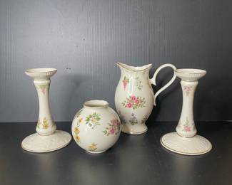 Lenox “The Constitution” candlesticks, pitcher & vase