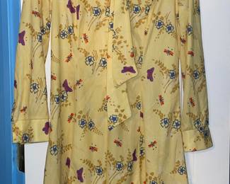 Vintage butterfly print dress