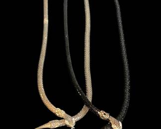 Snake mesh slide belts vtg