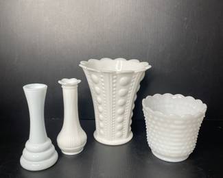 Vintage milk glass collection