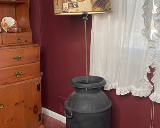 Vtg. Milk can lamp
