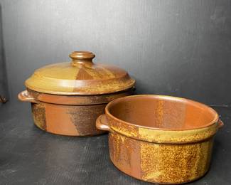 Vtg MCM Iron Mountain Stoneware in the "Roan Mountain" pattern