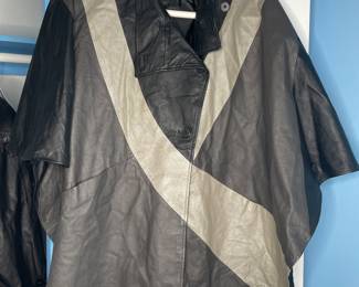 COMINT leather cape jacket vintage