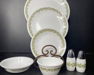 Correlle vtg Spring Blossom dinnerware