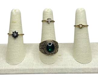 14k and 10k gold rings 