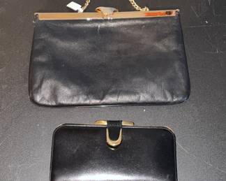 Leather vtg bag & wallet