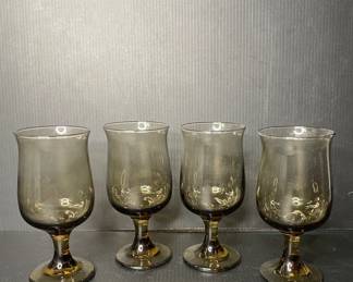 Vintage Libbey Tawny Brown goblets