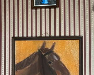 Horse & flowers paintings