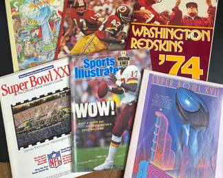 Sports Illustrated & NFL including Super Bowl magazines vtg