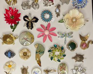 Vintage to modern brooches 