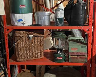 Vintage camping supplies
