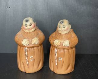 Vintage Friar Monk Salt and Pepper Shakers W.H. Hirsch Mfg