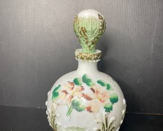 Vintage milk glass decanter