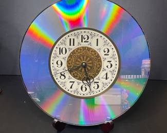 Large CD wall clock