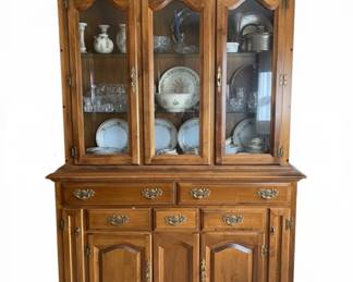 Solid wood china cabinet