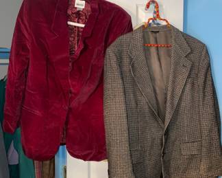 Vintage velvet blazer Leslie Fay & Houndstooth vtg blazer