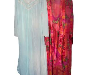 Miss Elaine vtg nightgown & Solange satin nightgown/robe set