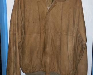Saks Fifth Avenue vintage suede bomber jacket