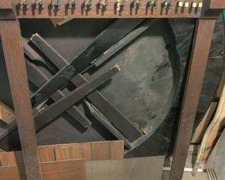 Antique pool stick rack