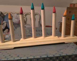 1940s Noma christmas candolier [must use vintage Mazda light bulbs]