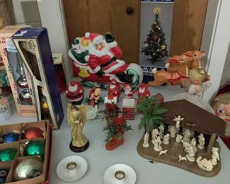 vintage santa blowmold