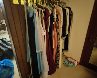 rack of formal dresses