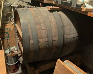 antique wine barrel cask