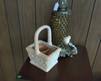 MCM amber marble lamp