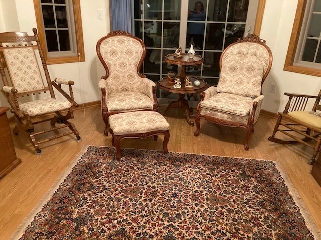 Victorian antique parlor armchairs