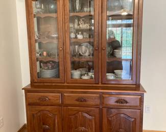 Beautiful walnut china hutch