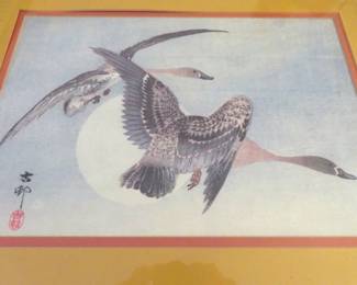 Japanese Woodblock Print "On the Wing" by Koson 1877-1945