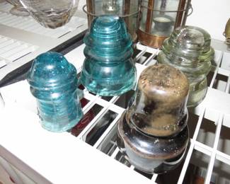 Vintage Glass Electrical Insulators