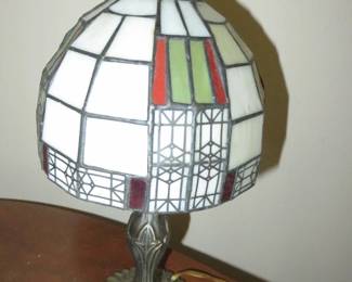 Tiffany Mission Style Stained Glass Table Lamp