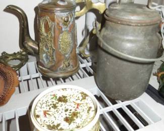 Traditional Moroccan Teapot, Vintage Metal Milk Can