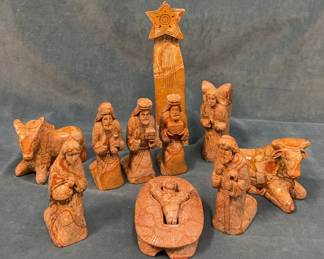 Panama Stone Carved Nativity Figures
