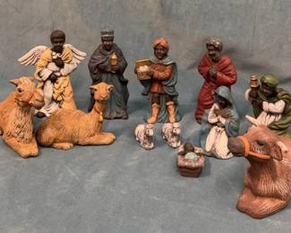 Vintage Nativity Ceramic Figurines