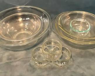 Clear Pyrex Bowls