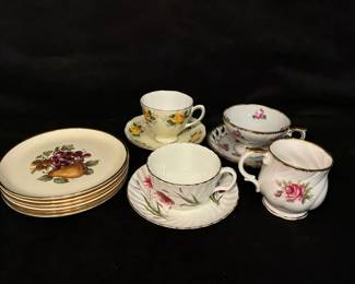 Tea Cups Warranted 22K Gold Dessert Plates