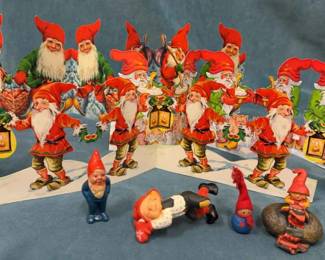 Vintage Swedish Tomte Paper Cutouts Candy Designs Norway Figurine and Others