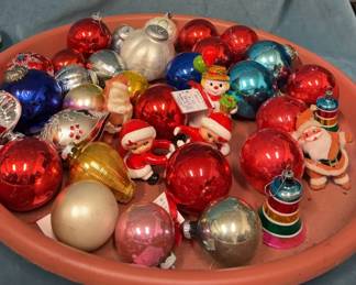 Vintage Lefton Santa Candle Huggers And Christmas Ornaments