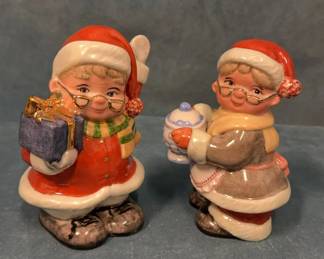 Scandinavian Porcelain Mrs Claus Figurines