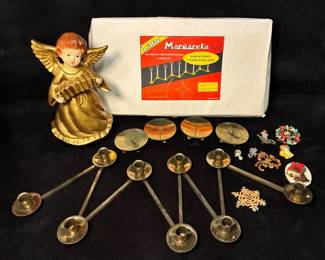 German Little Margareta Adjustable Candle Holder And Christmas Pins