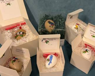 Sue Lahti Hand Painted Egg Ornaments