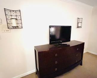 Dresser.  Wall sconces 