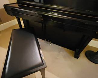 Samick Upright Piano, Black lacquer 